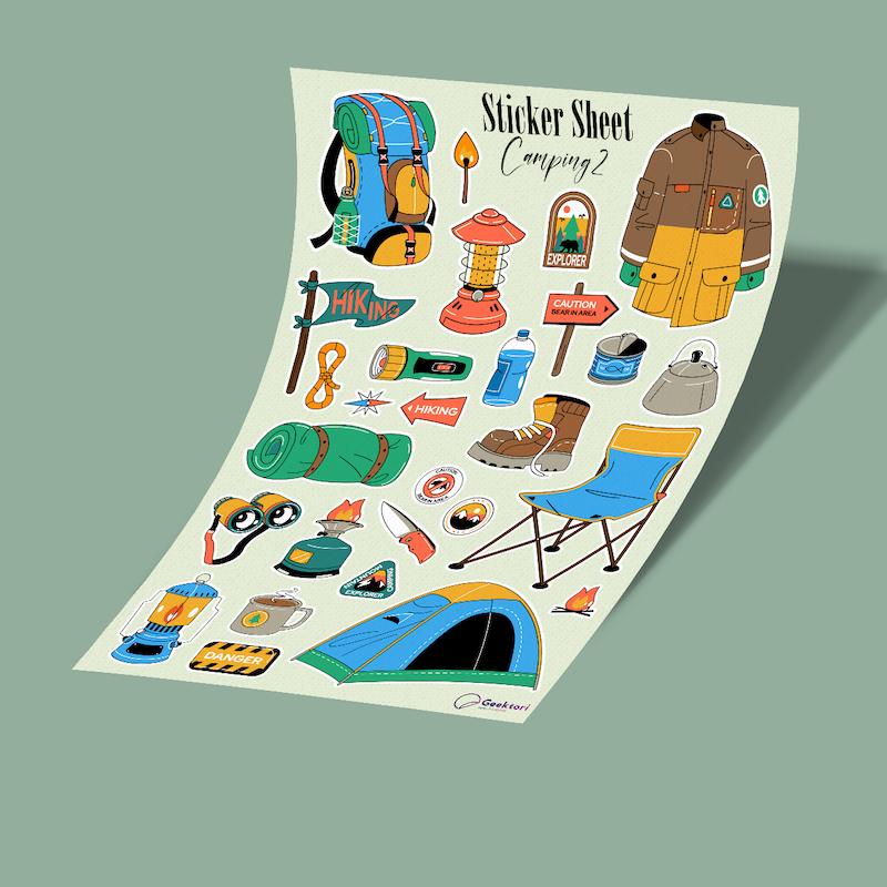 استیکر شیت camping 2