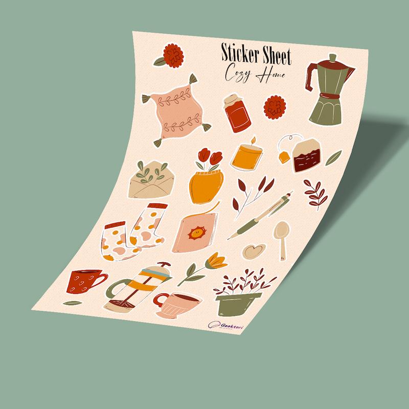 استیکر شیت cozy home-4