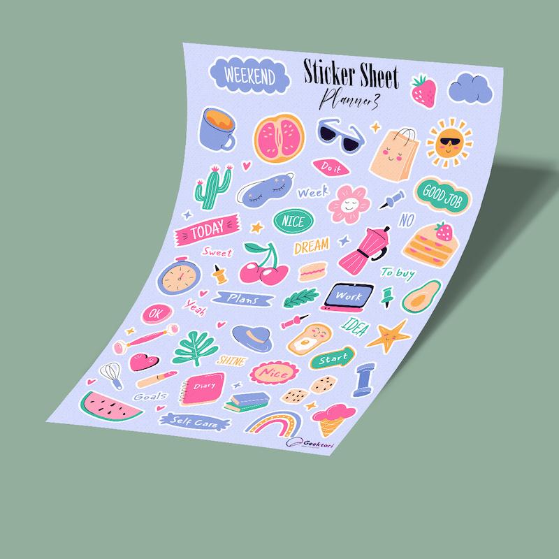 استيکر شیت planner 3
