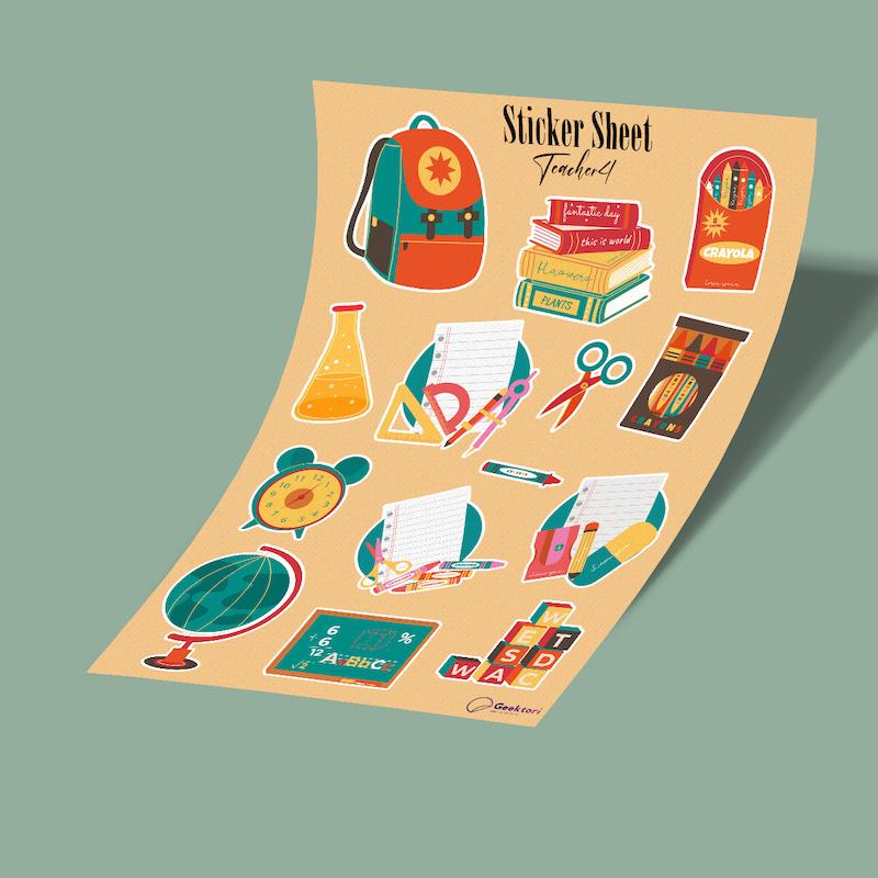 استيکر شیت teacher 4