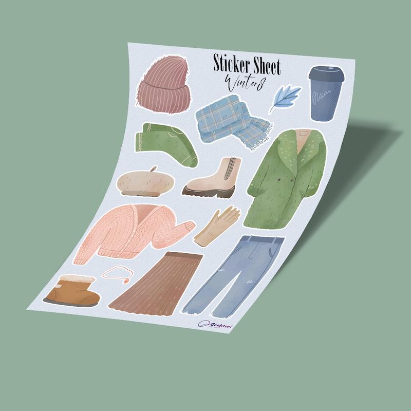 استيکر شیت winter 8