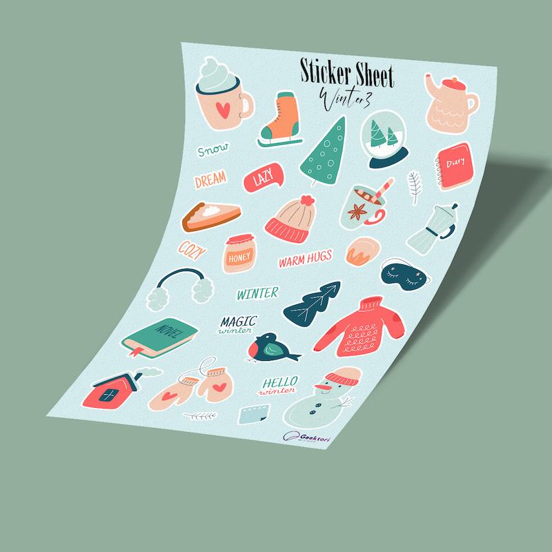 استیکر شیت زمستان 3