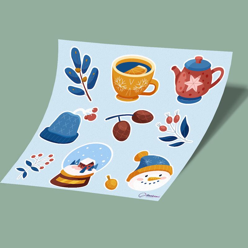 استیکر شیت زمستان 5