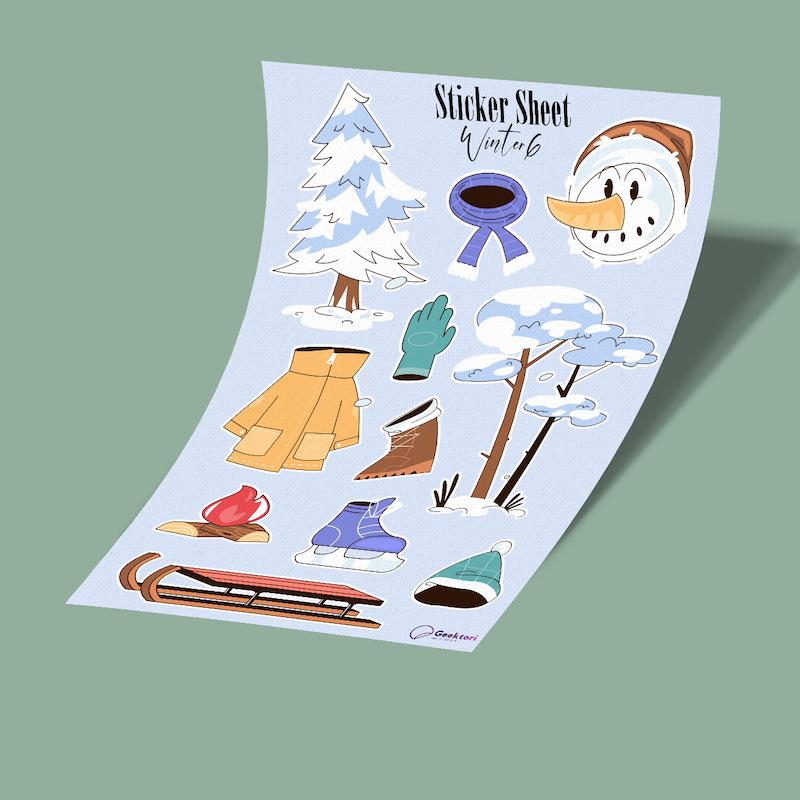 استیکر شیت زمستان 6