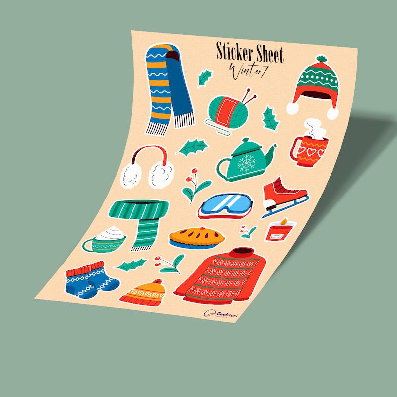 استیکر شیت زمستان 7