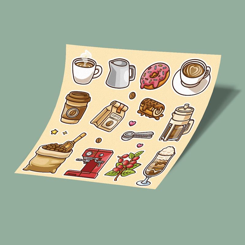 استیکر شیت قهوه 1