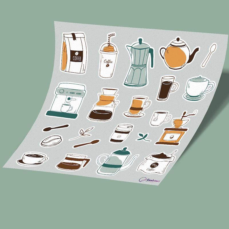 استیکر شیت قهوه 2