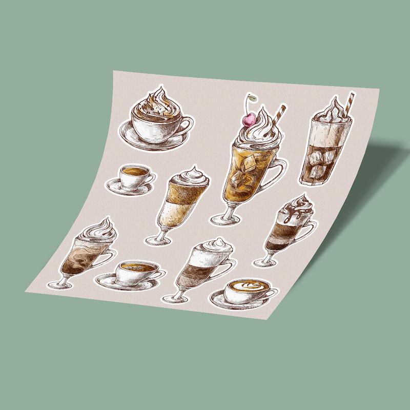 استیکر شیت قهوه 3