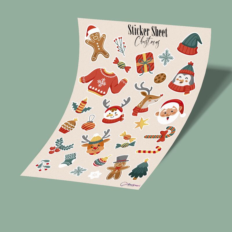 استیکر شیت کریسمس