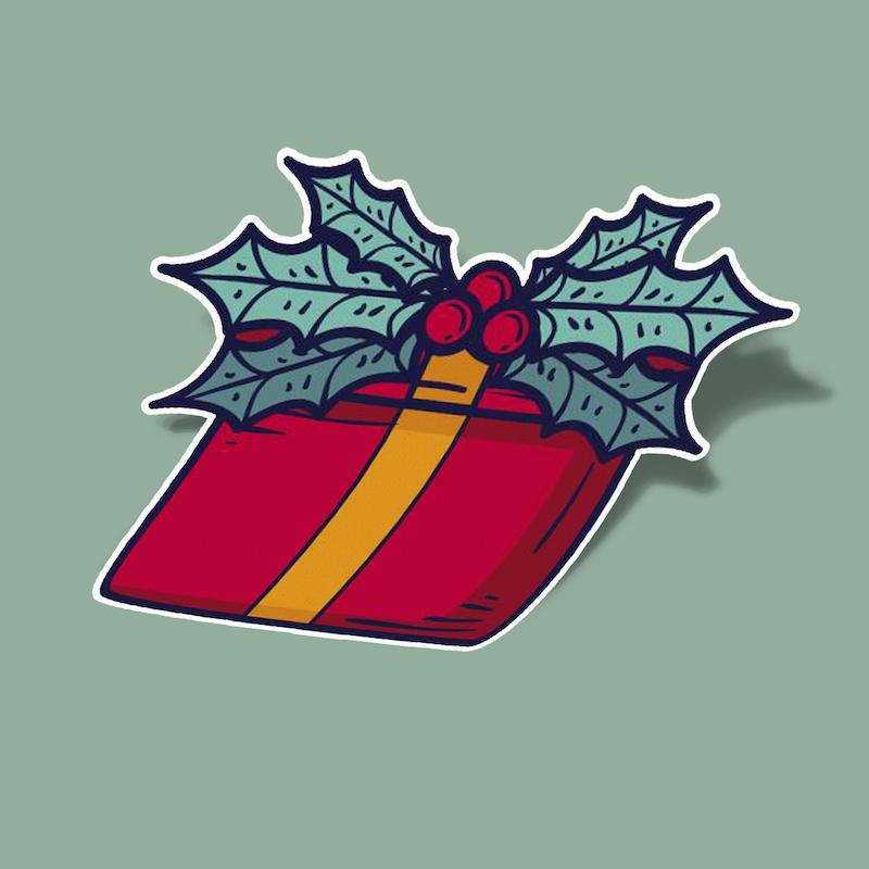 استیکر کادو کریسمس