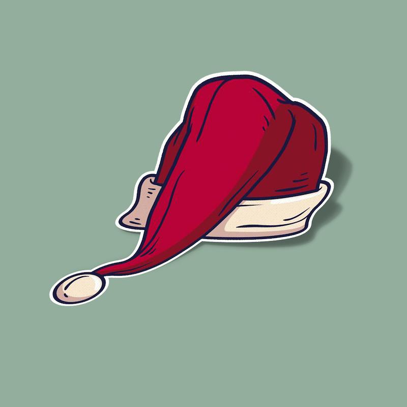 استیکر کلاه کریسمس