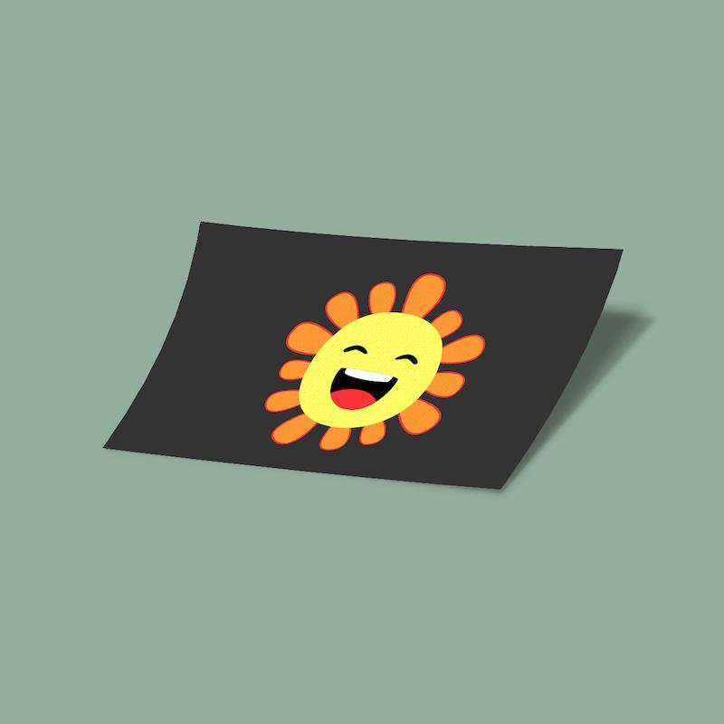 کارت استیکر خورشید خندان