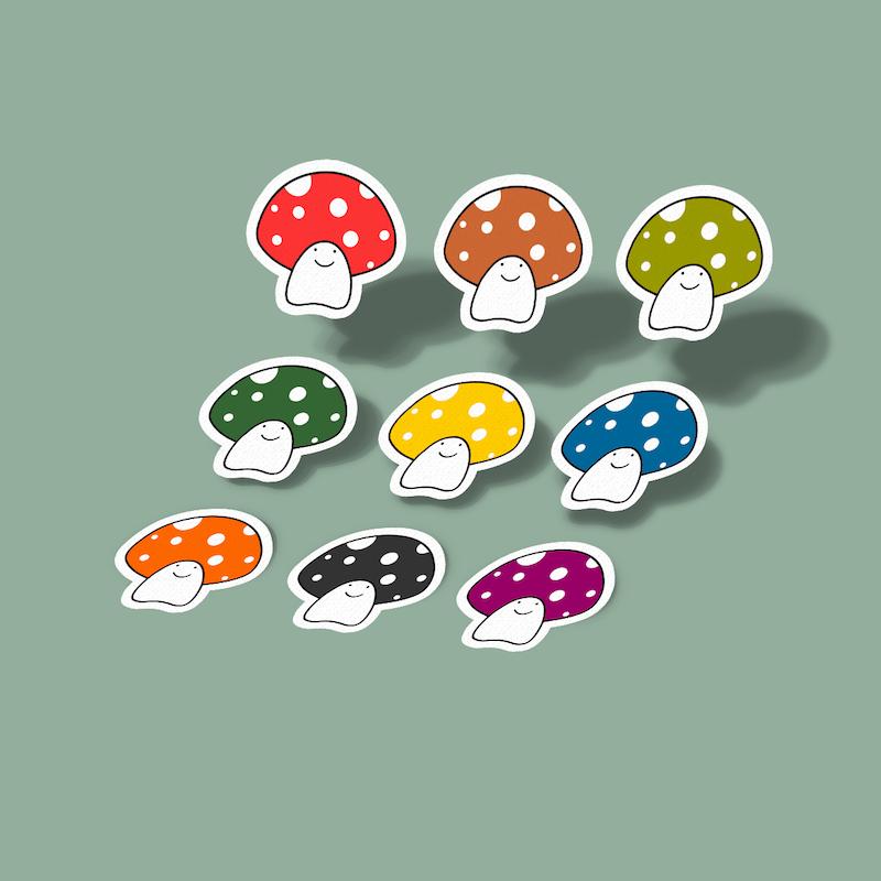 استیکر میکرو قارچ خندان