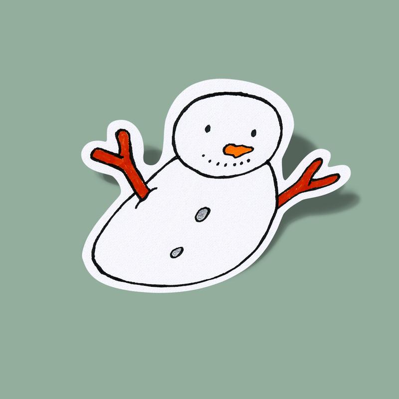 استیکر آدم برفی-1