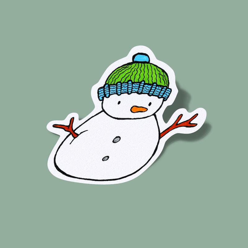 استیکر آدم برفی-3