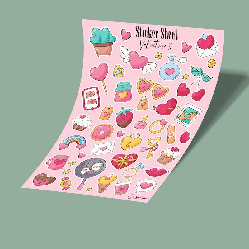 استیکر شیت valentine-3 B
