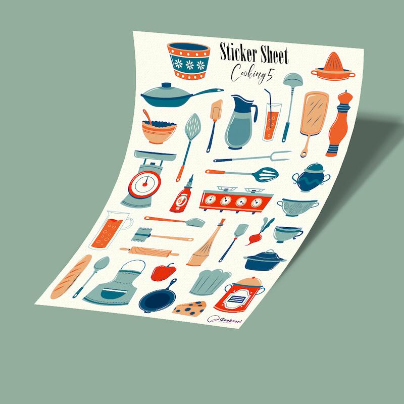 استیکر شیت cooking 5