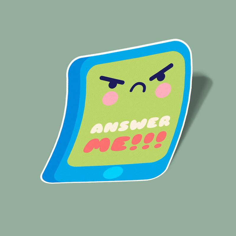 استیکر answer me!