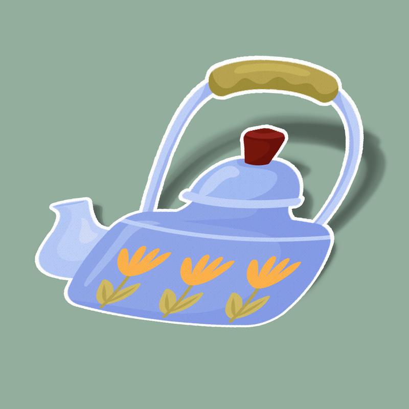 استیکر قوری آبی-1