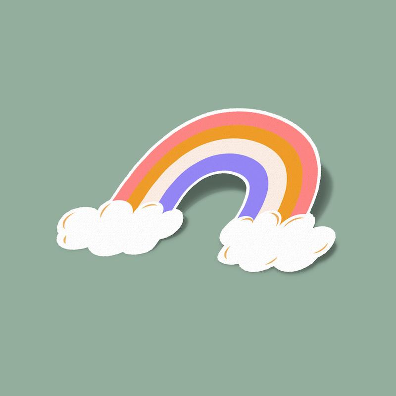 استیکر رنگین کمون کیوت-1