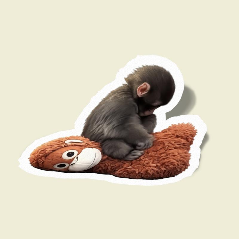 استیکر پانچ-میمون بامزه