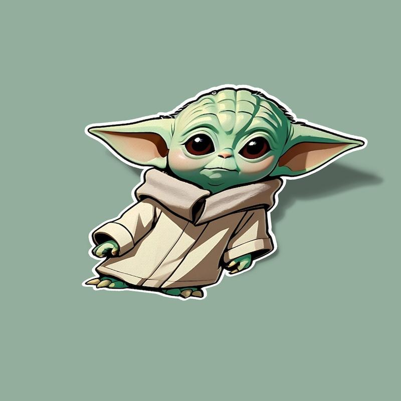 استیکر baby yoda-1