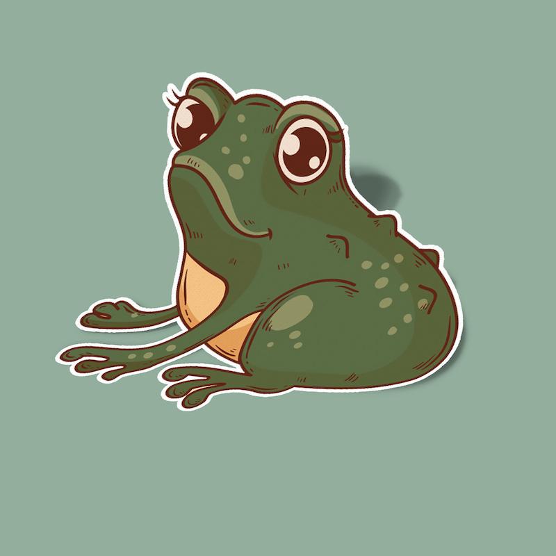 استیکر mis frog