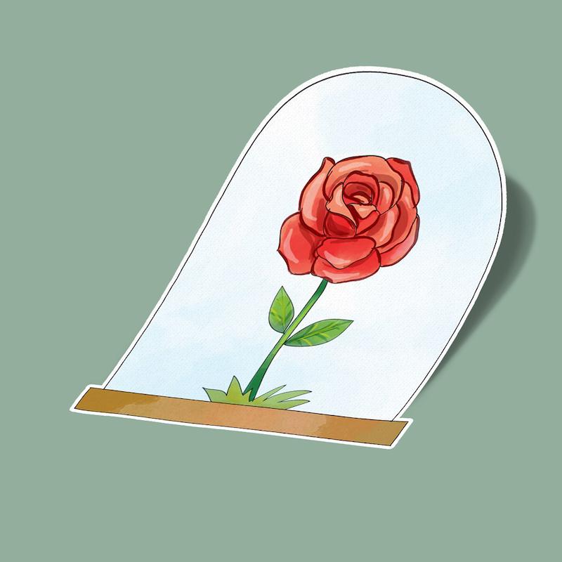 استیکر رز همیشه جاودان