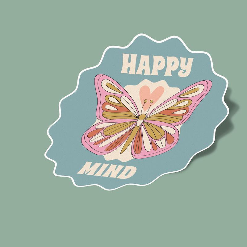 استیکر happy mind-1