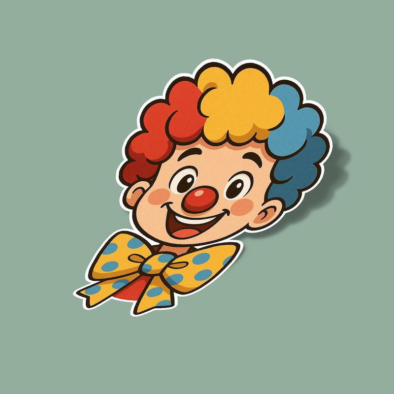 استیکر cute clown