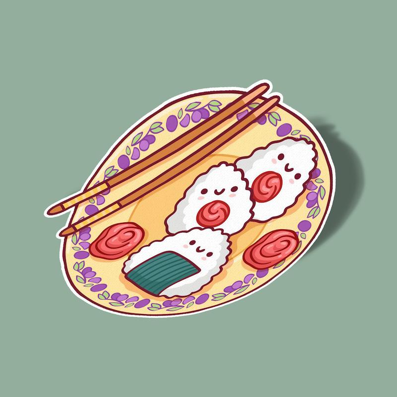 استیکر sushi night-2