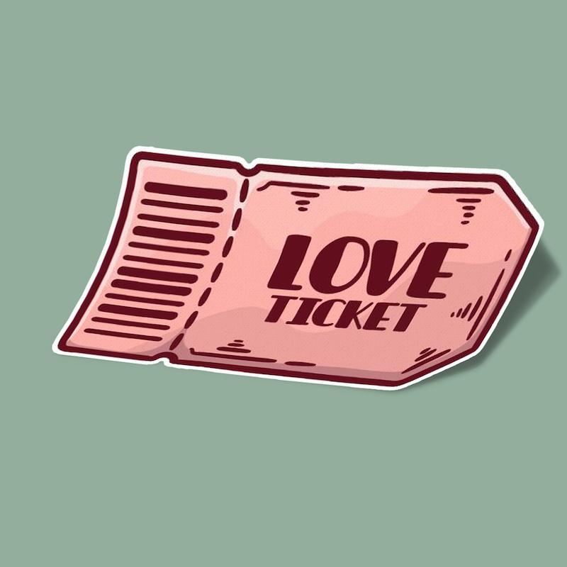 استیکر love ticket-1