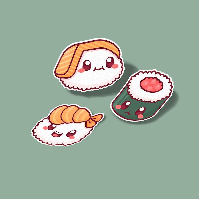 استیکر sushi night-3