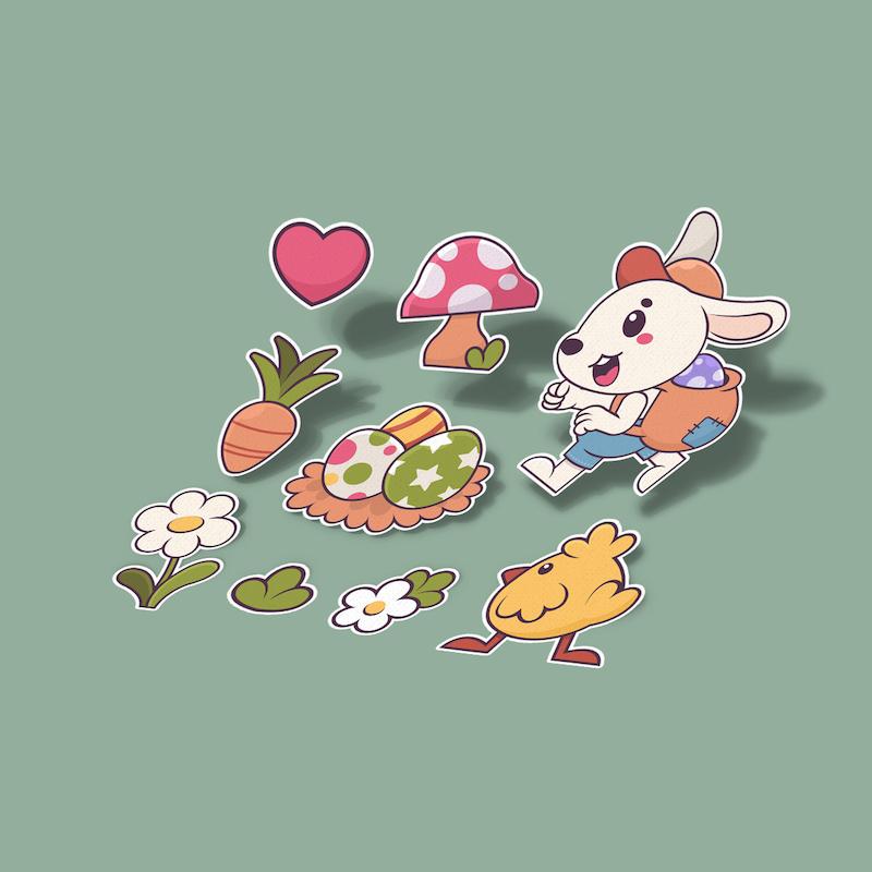 استیکر cute farm-1