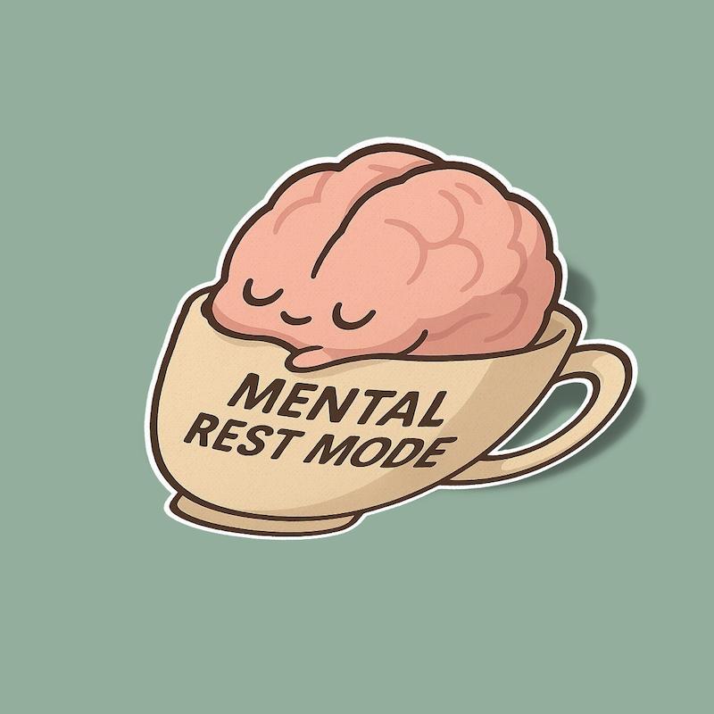 استیکر mental rest mode