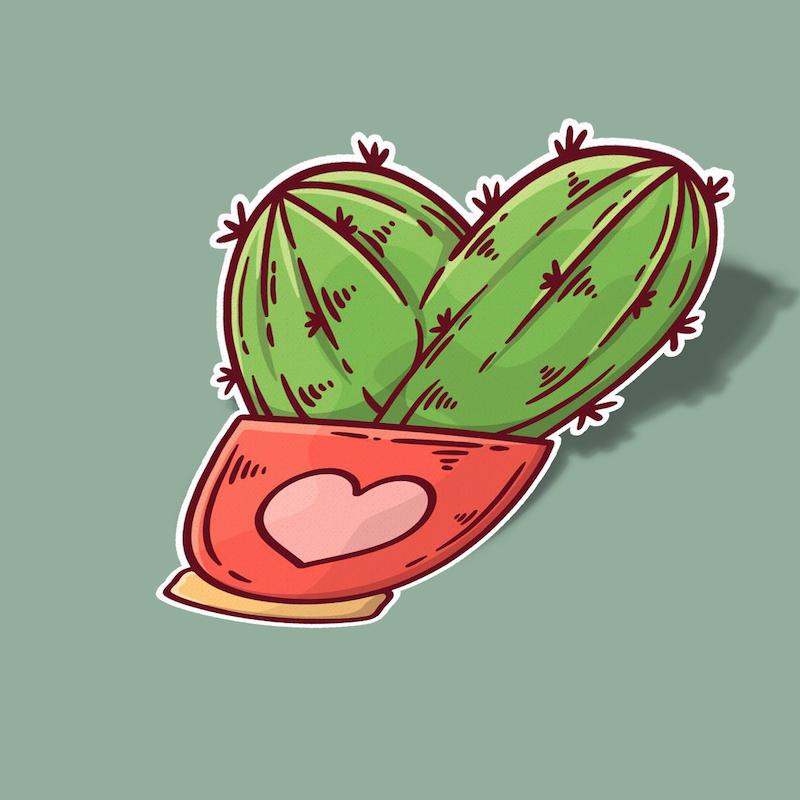 استیکر cactuslove-1
