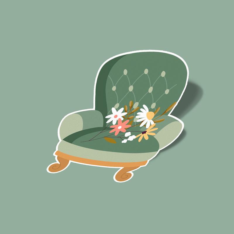 استیکر cozy sofa-1