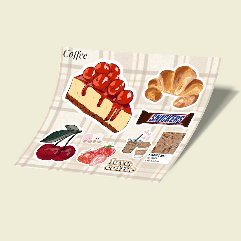 استیکرشیت پک-12 Coffee