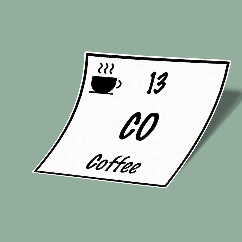 استیکر 13 co coffee