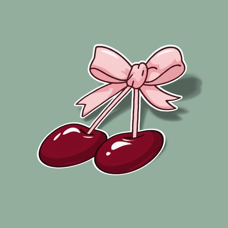 استیکر cherry pink
