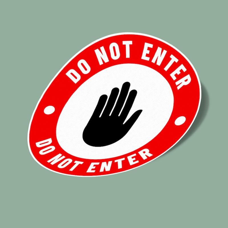 استیکر do not enter 3