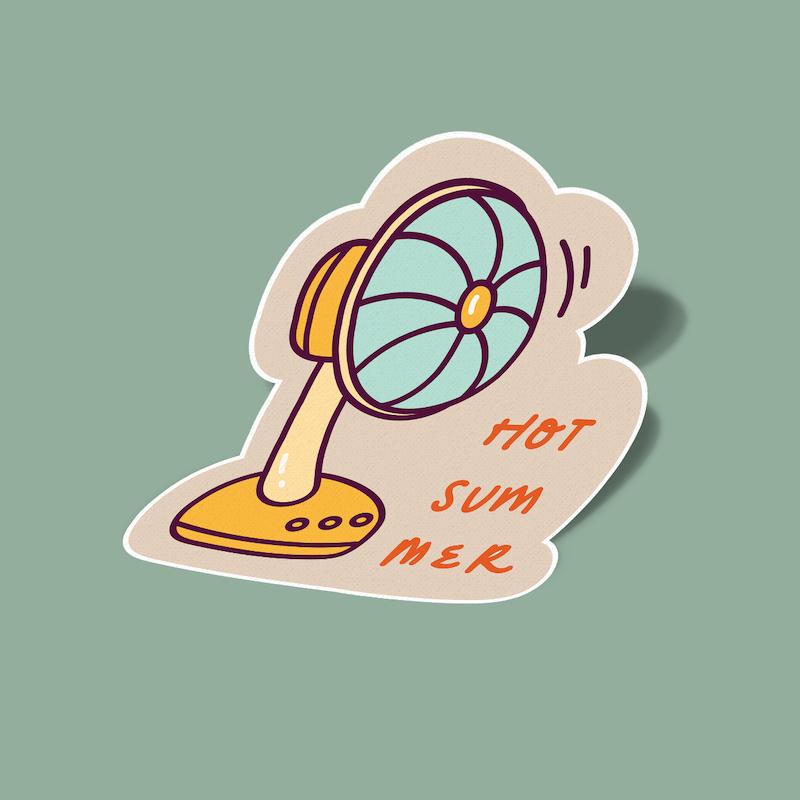 استیکر hot summer
