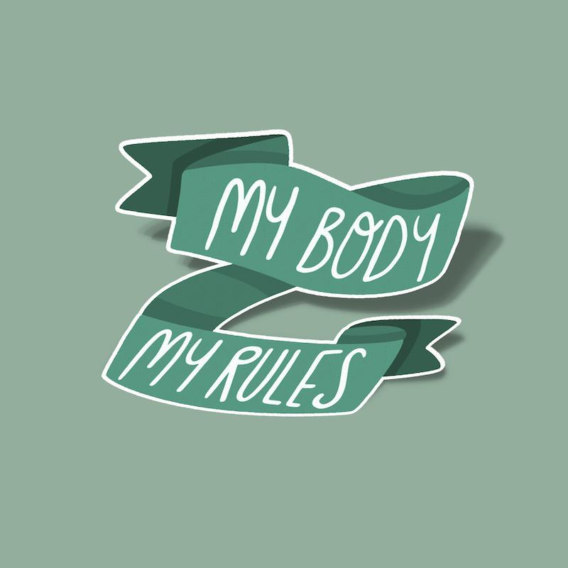 استیکر my body my rules