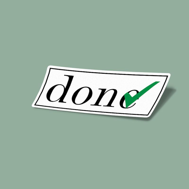 استیکر done ok