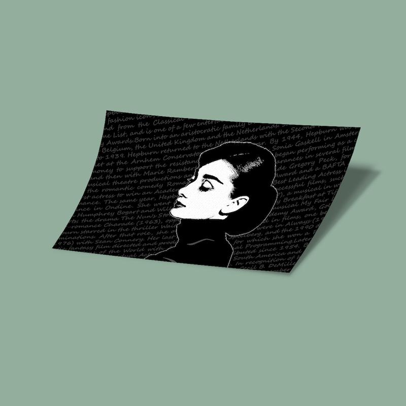 کارت استیکر Audrey Hepburn - آدری هیپبورن
