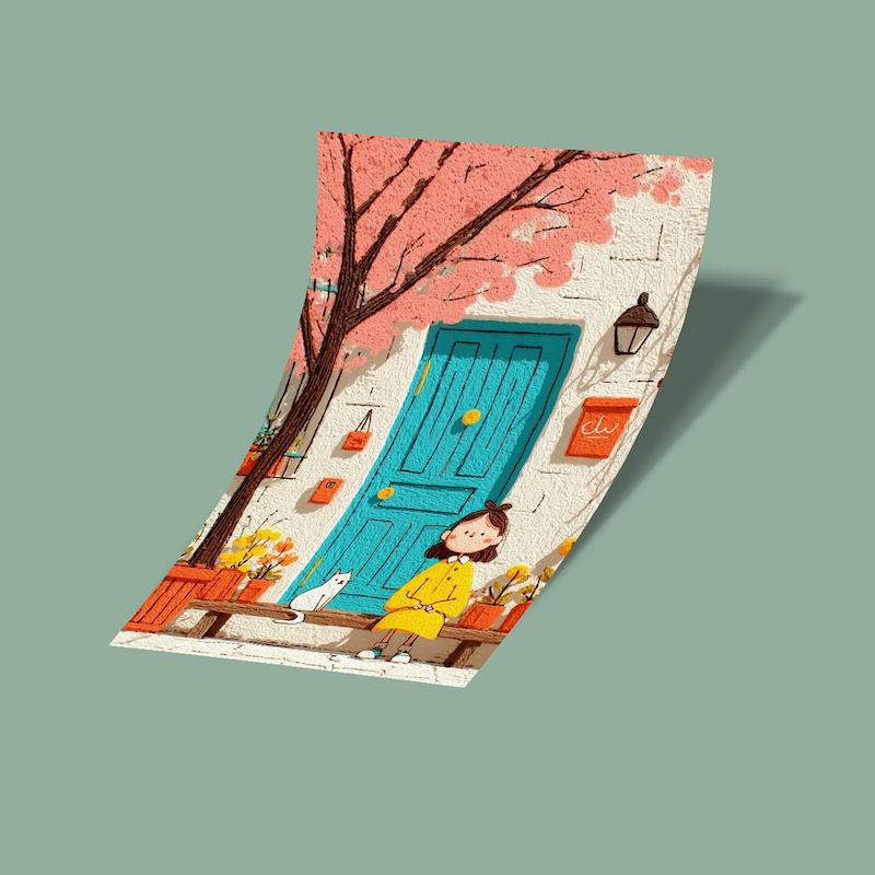 کارت استیکر cozy-1 پاییز