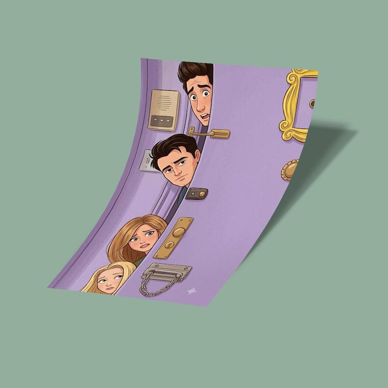 کارت استیکر freinds-1 کارتونی