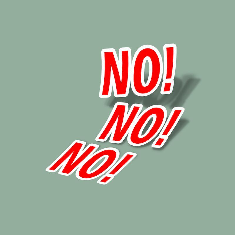 استیکر نه نه نه NO NO NO