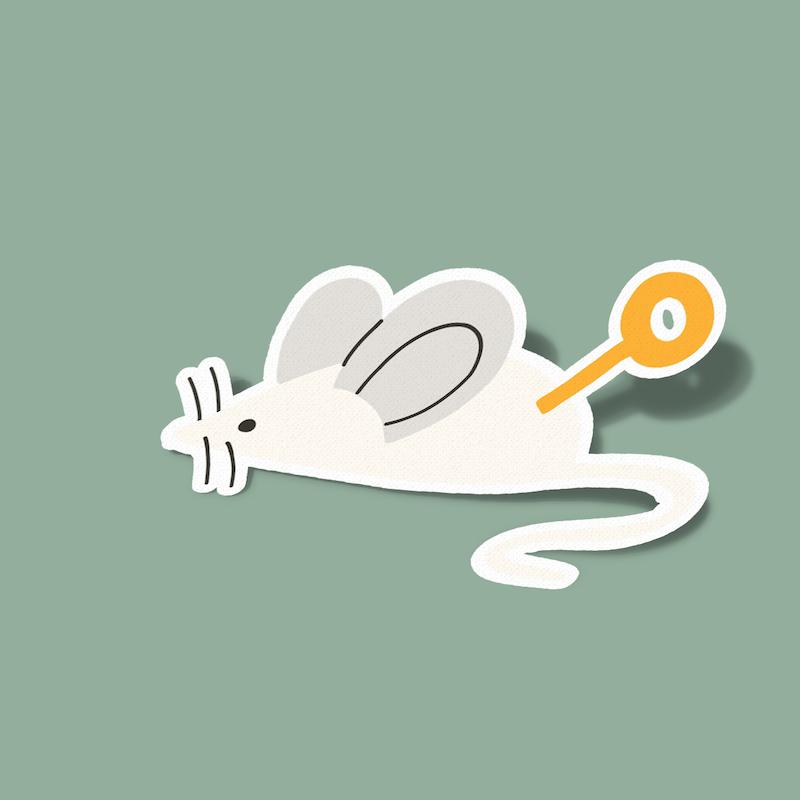 استیکر موش کوکی اسباب‌بازی