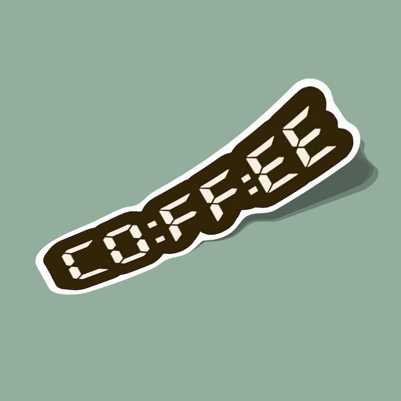 استیکر ساعت قهوه Coffee Time ۳